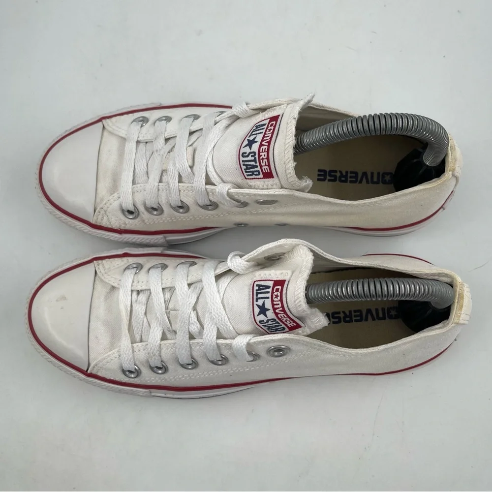 Converse Unisex CTAS Classic White Canvas Low Top Athletic Shoes - M/6 | W/8
